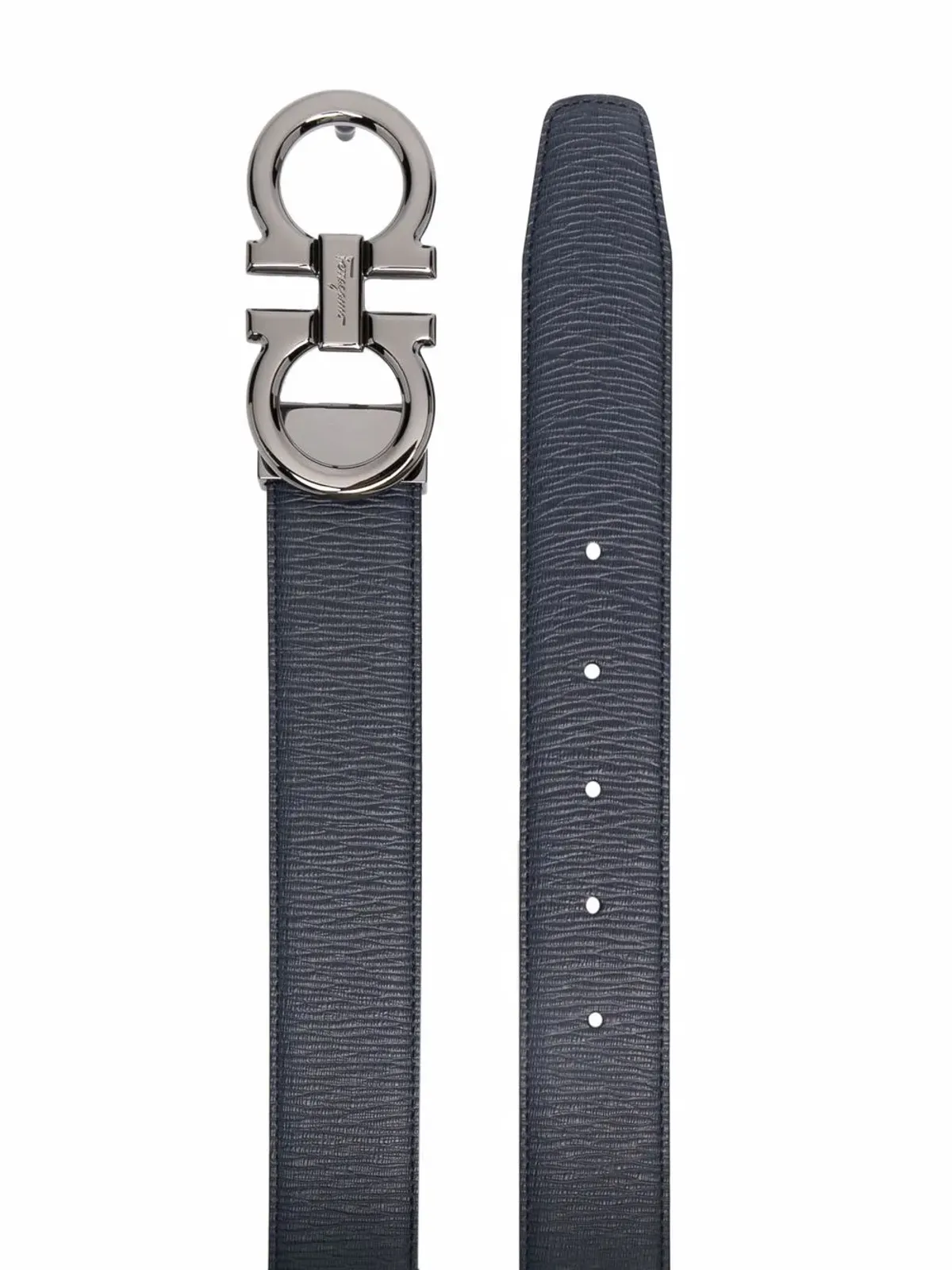 Ferragamo ガンチーニバックル レザーベルト ブルー - 画像2