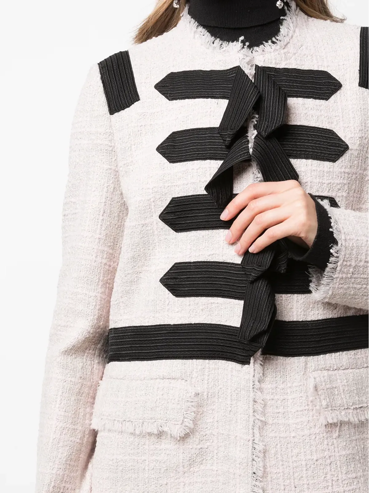 Giambattista Valli シングルブレスト ツイードコート - 画像5