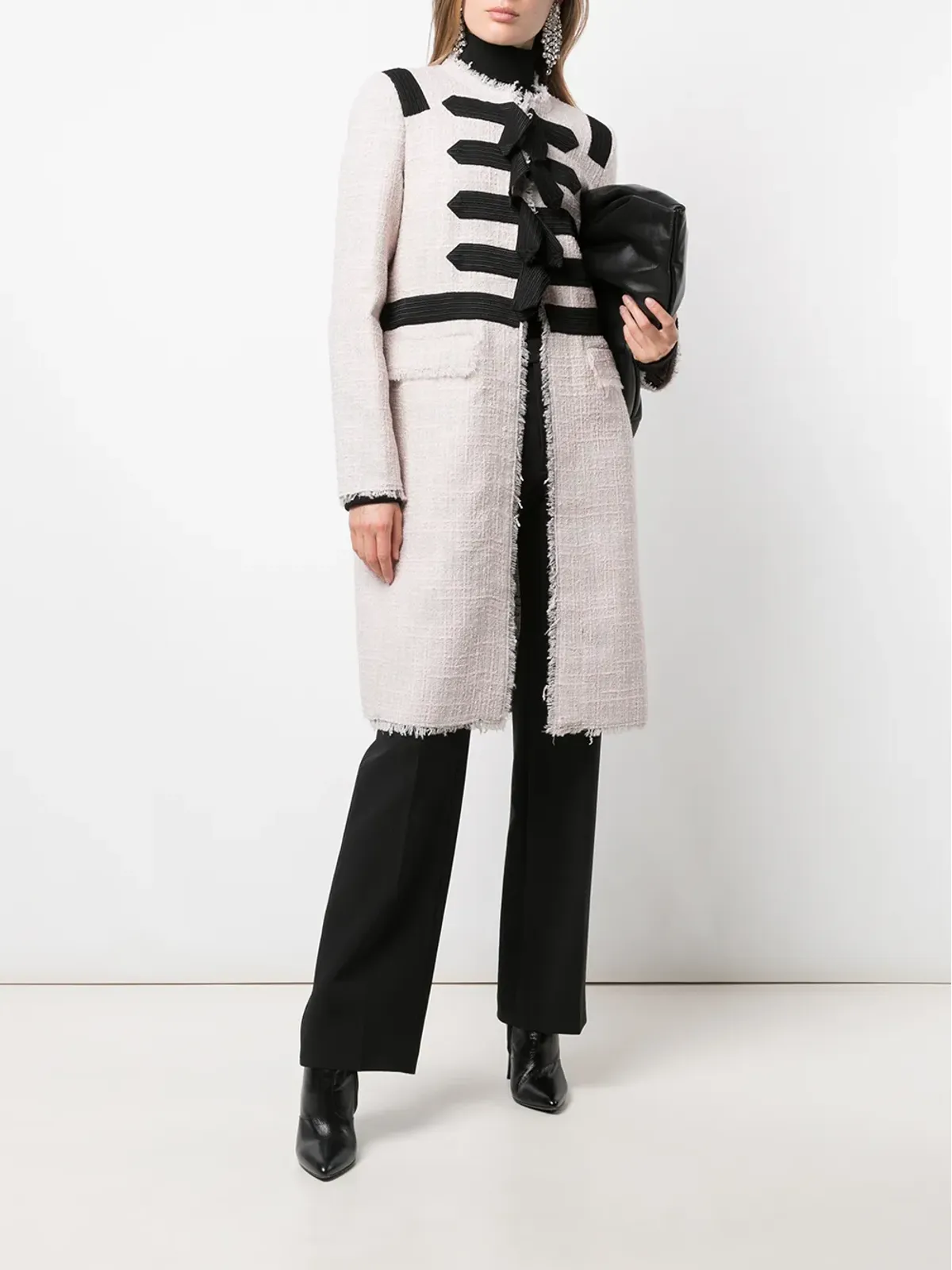 Giambattista Valli シングルブレスト ツイードコート - 画像2