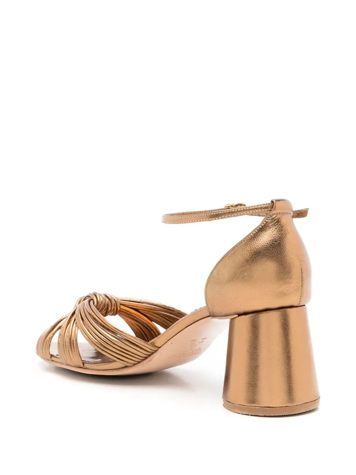 Sarah Chofakian Ocean metallic pumps - Gold - 画像3