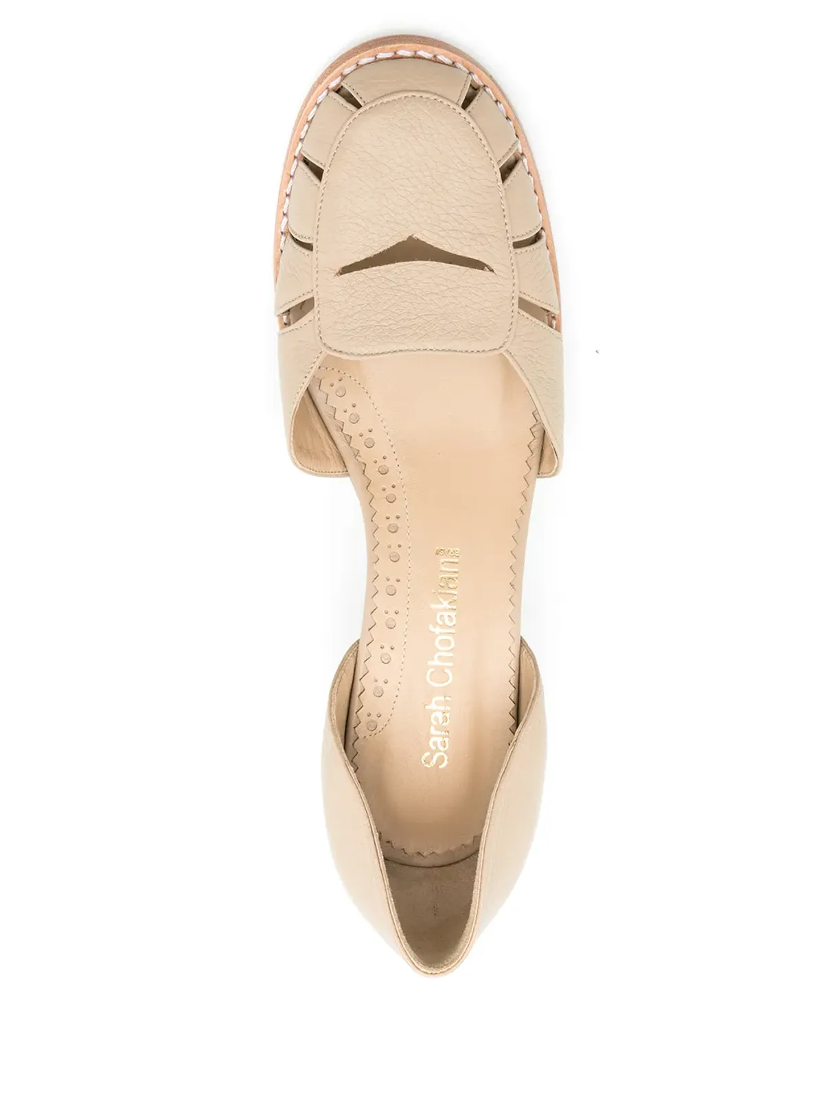 Sarah Chofakian leather Yosemite pumps - Neutrals - 画像4
