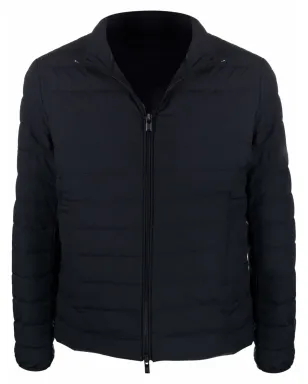 Emporio Armani パッド入りロゴパッチジャケット ブルー - サムネイル1