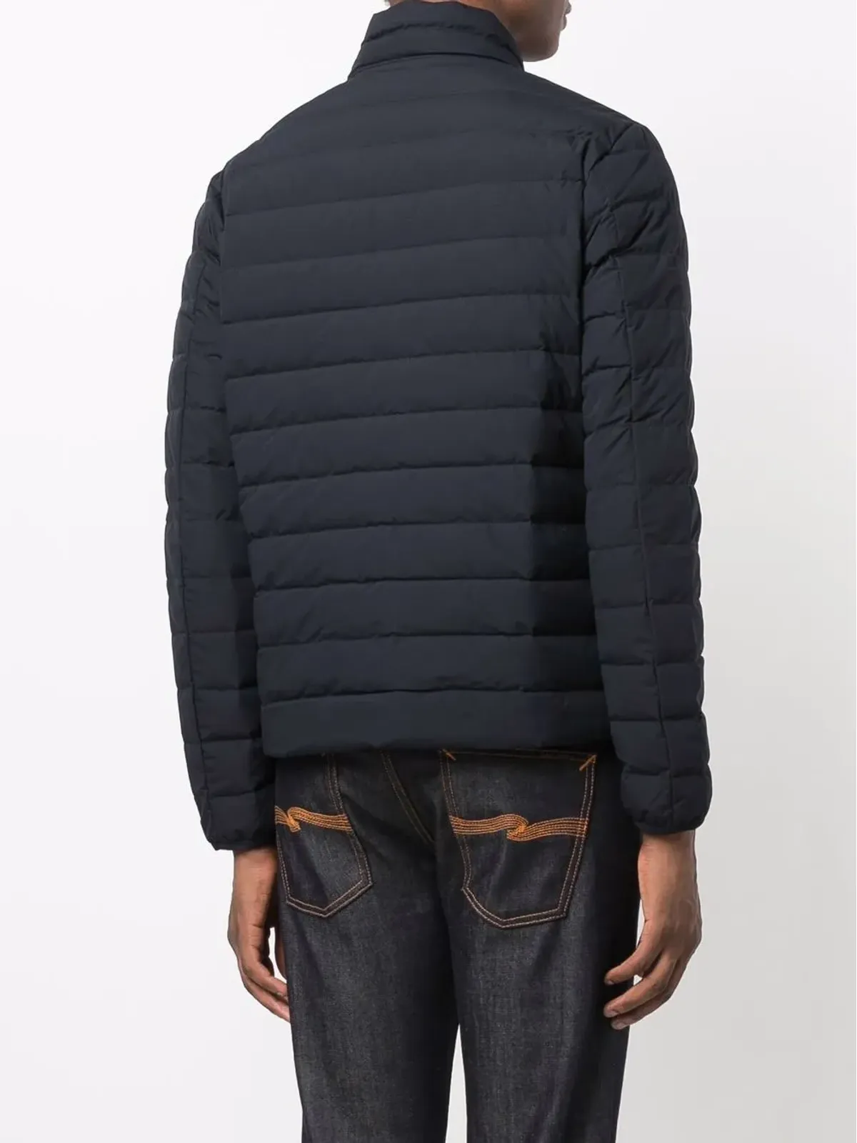 Emporio Armani パッド入りロゴパッチジャケット ブルー - 画像4