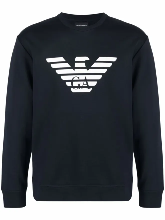 Emporio Armani Emporio Armani ロゴプリント クルーネック スウェットシャツの商品画像