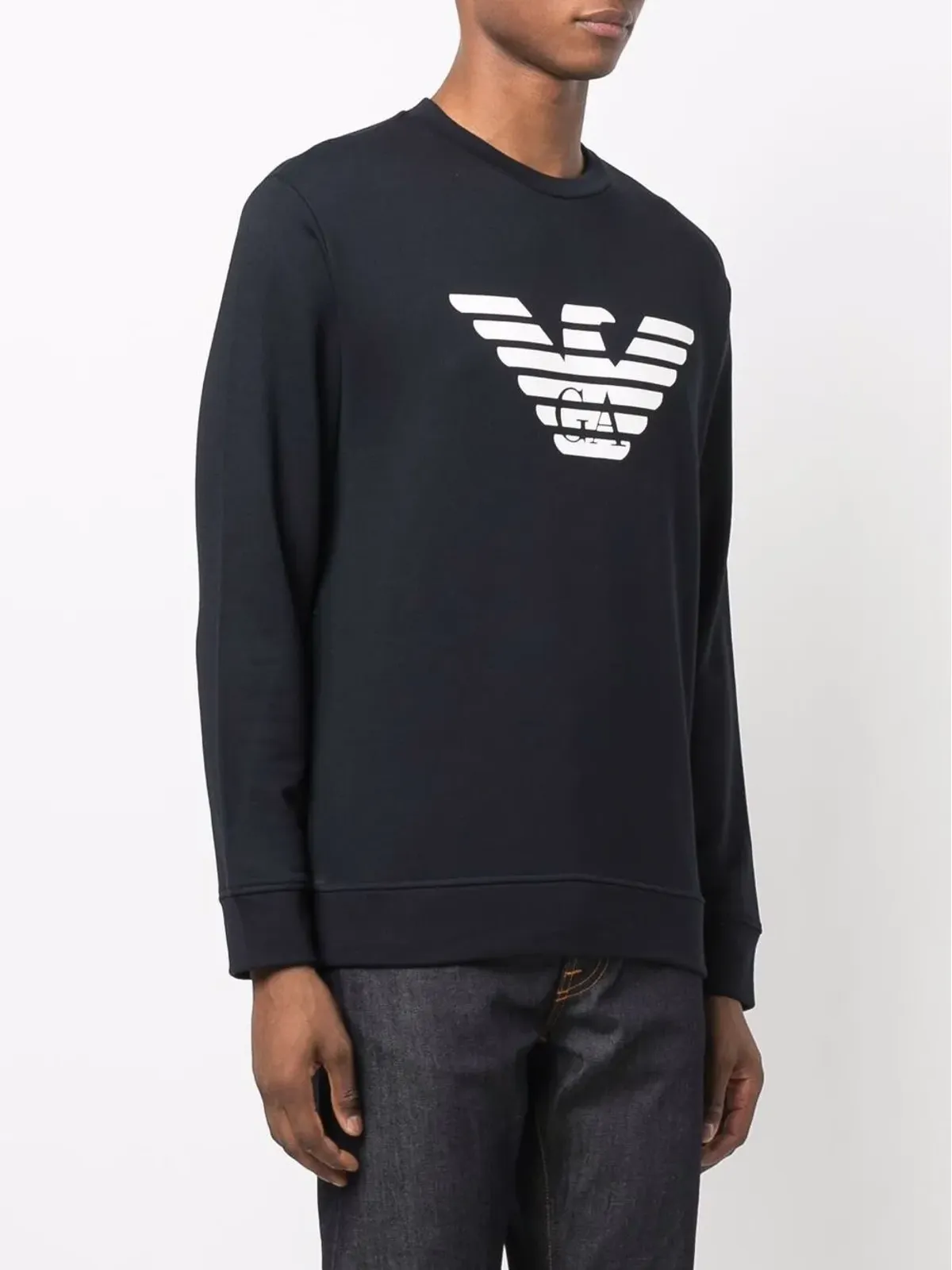 Emporio Armani ロゴプリント クルーネック スウェットシャツ - 画像3