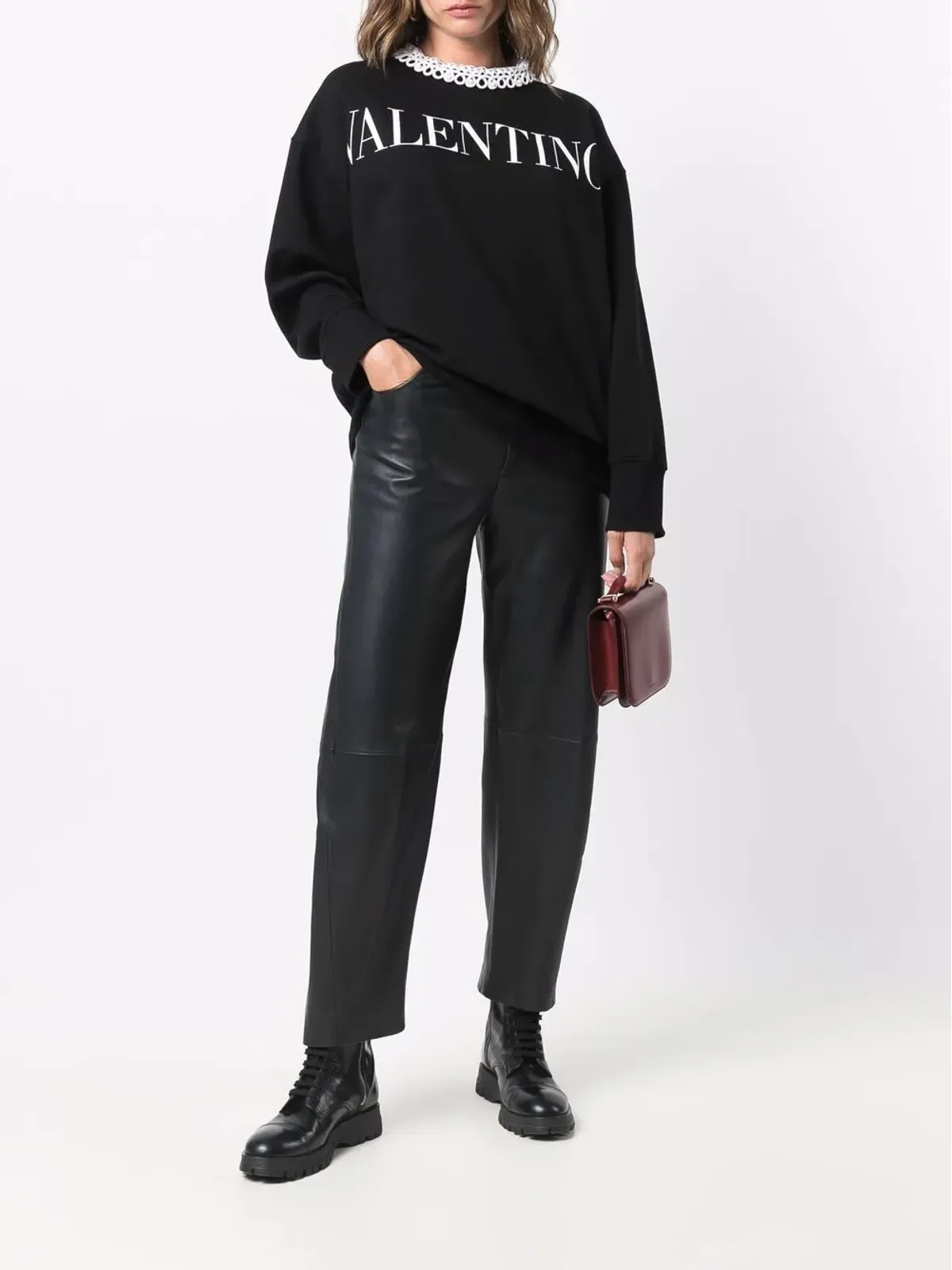 Valentino Garavani ロゴプリント長袖スウェットシャツ - 画像2