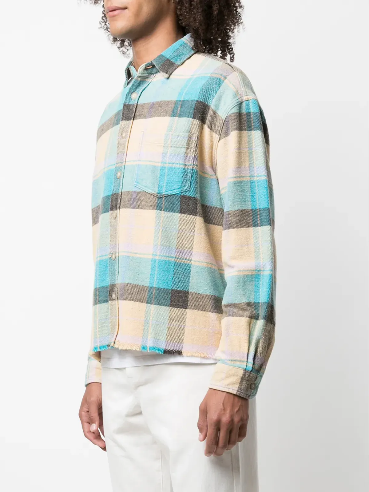 John Elliott ヘミ チェック柄シャツ - マルチカラー - 画像3