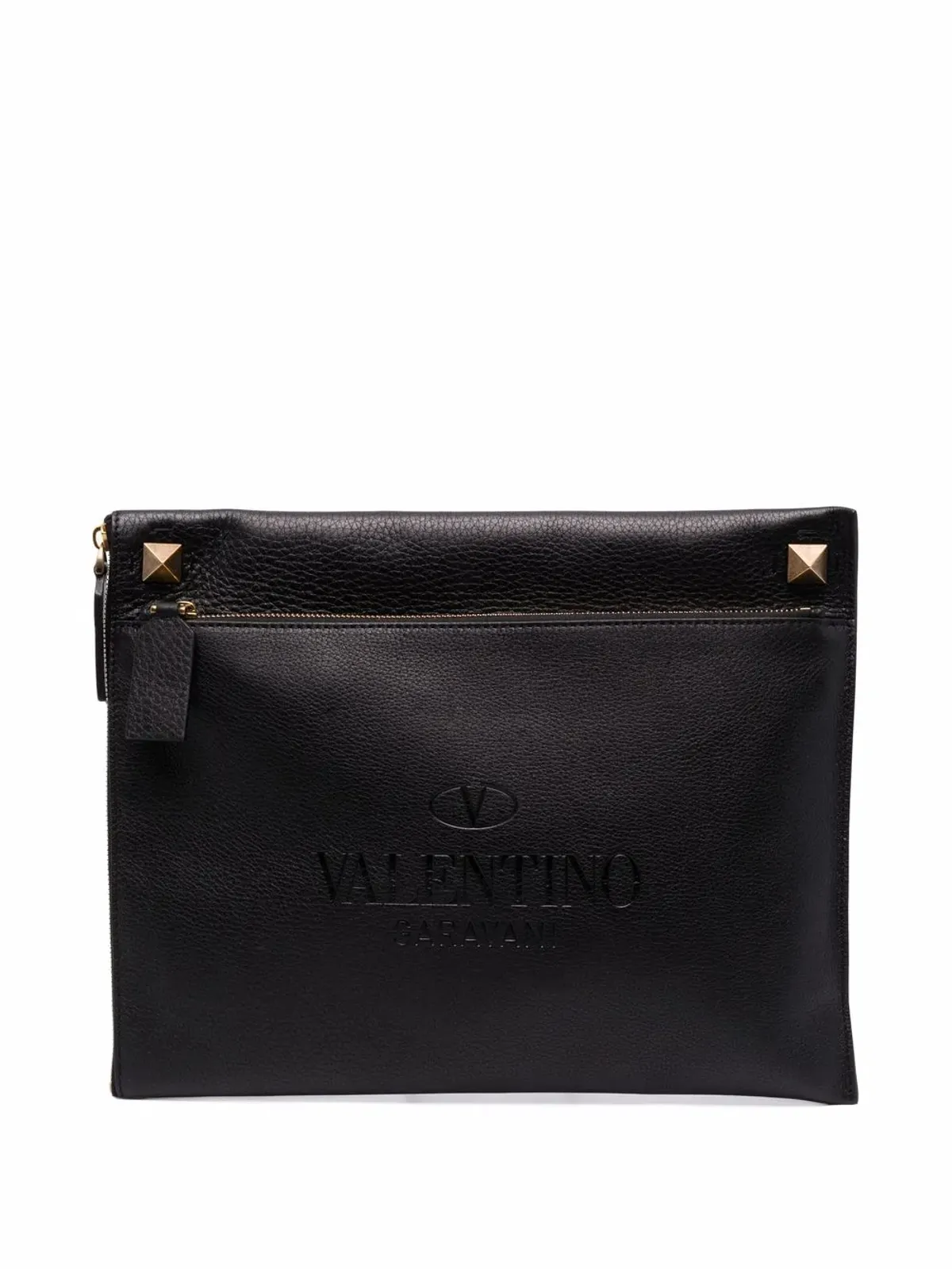 Valentino Garavani Rockstud-embellished クラッチバッグ - 画像1