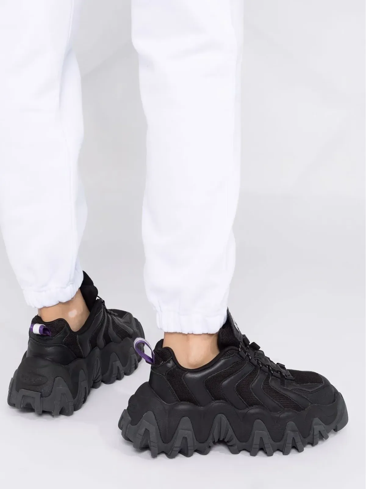 MSGM ロゴプリント コットン ジョガーズ - 画像5
