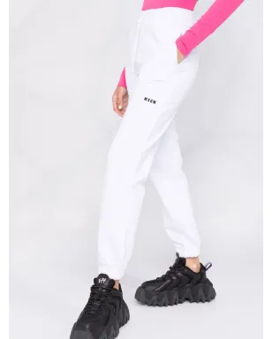 MSGM ロゴプリント コットン ジョガーズ - サムネイル3
