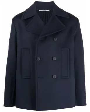 Valentino Garavani リブ編みパネル ダブルブレストコート - サムネイル1