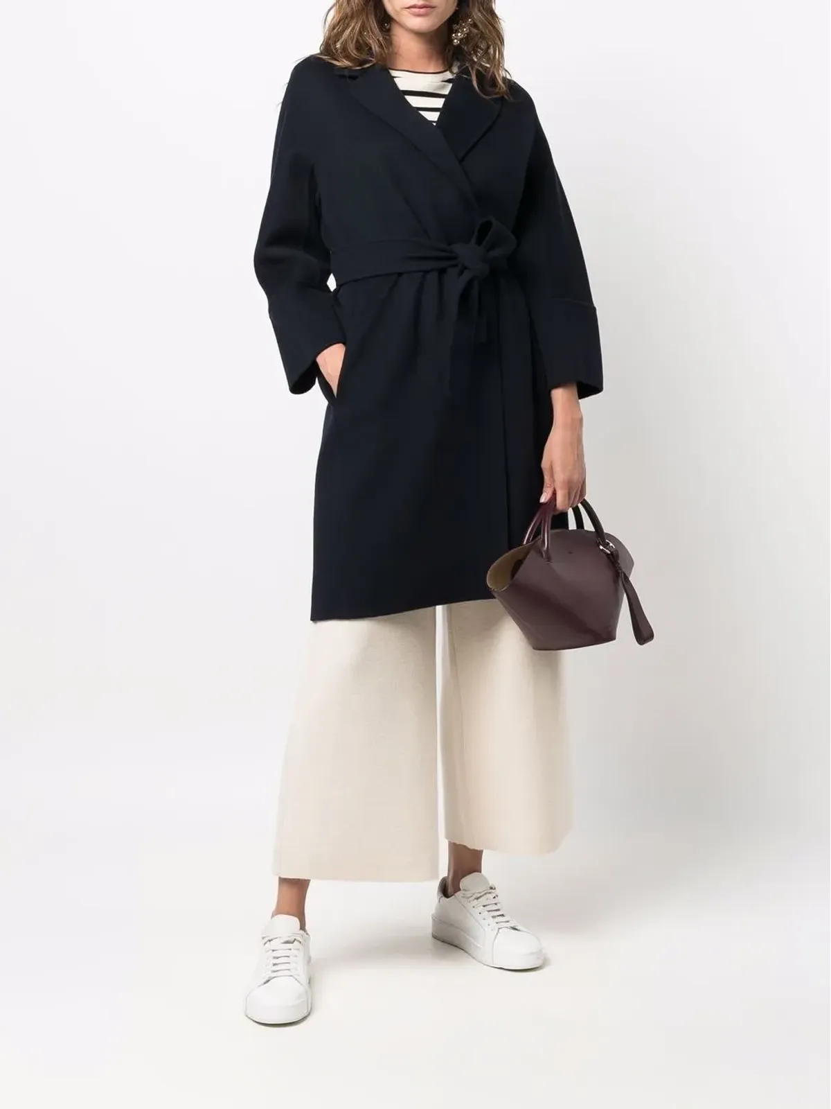 S Max Mara ノッチドラペル・シングルブレストコート - 画像2