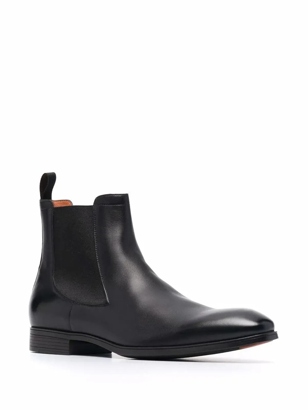 Santoni レザー チェルシーブーツ ブラック - 画像2