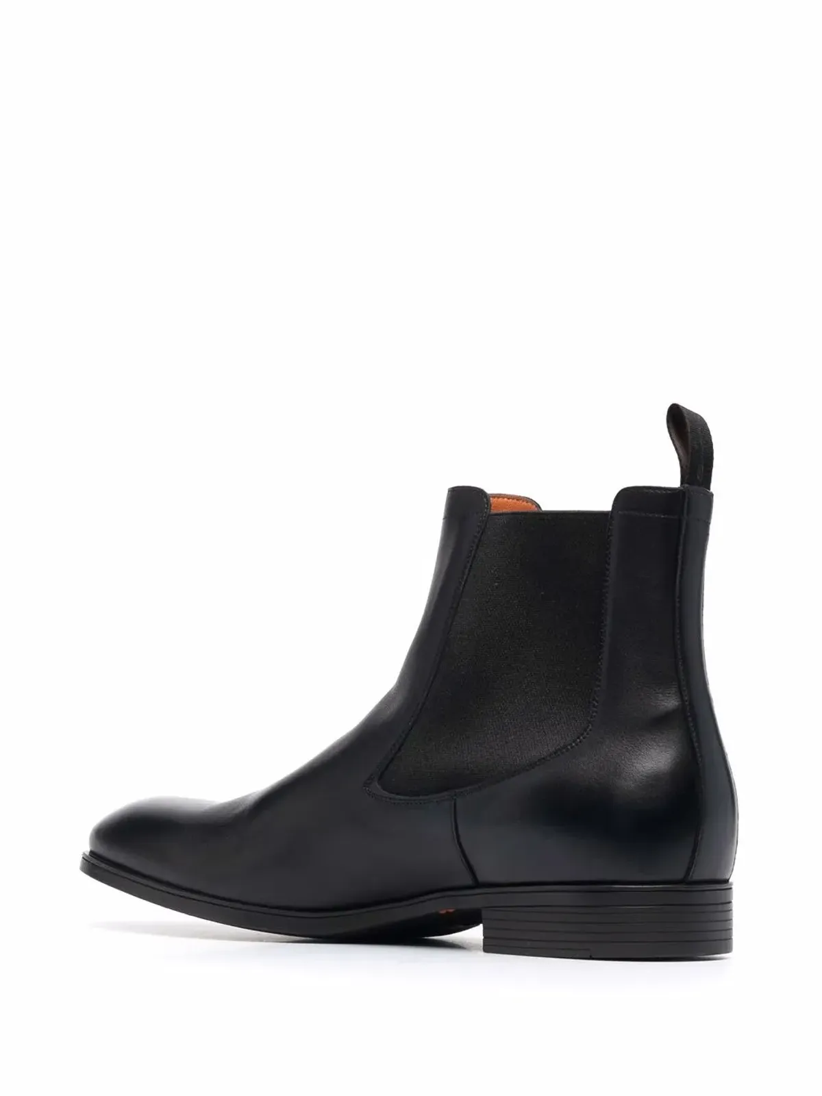 Santoni レザー チェルシーブーツ ブラック - 画像3