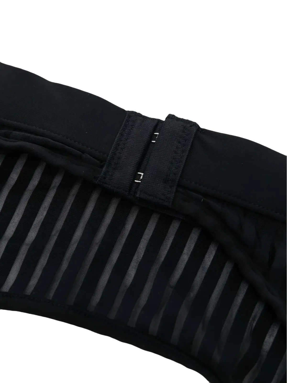 Maison Close Porte-Jarretelles striped suspenders - Black - 画像3
