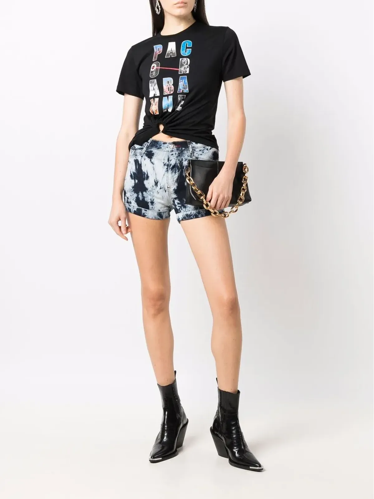 Philipp Plein ブリーチデニムミニショーツ - 画像2