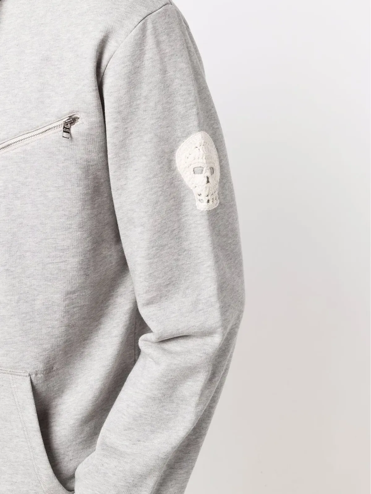 Alexander McQueen スカルパッチ ジップ付きフーディ - 画像5