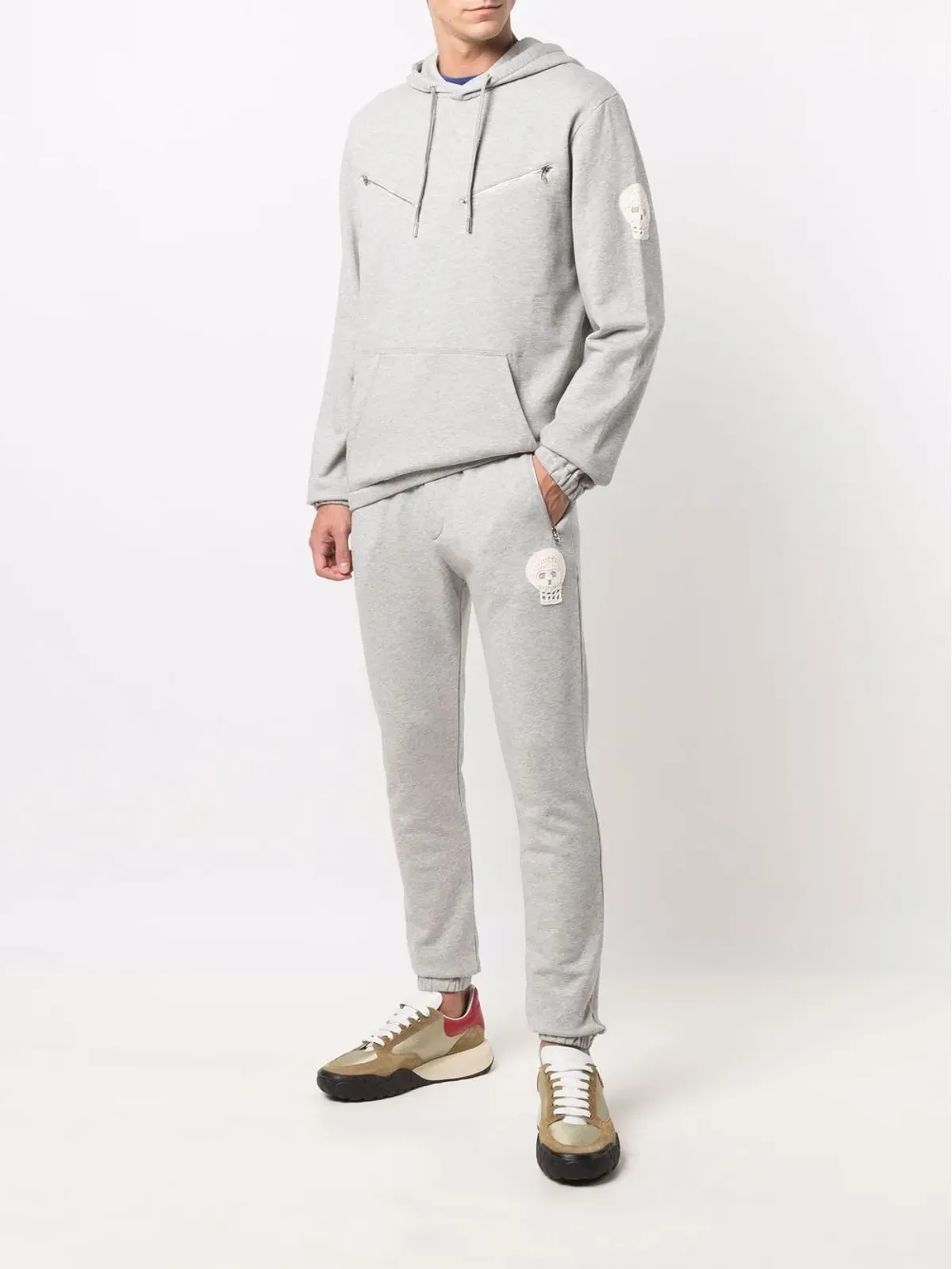 Alexander McQueen スカルパッチ ジップ付きフーディ - 画像2