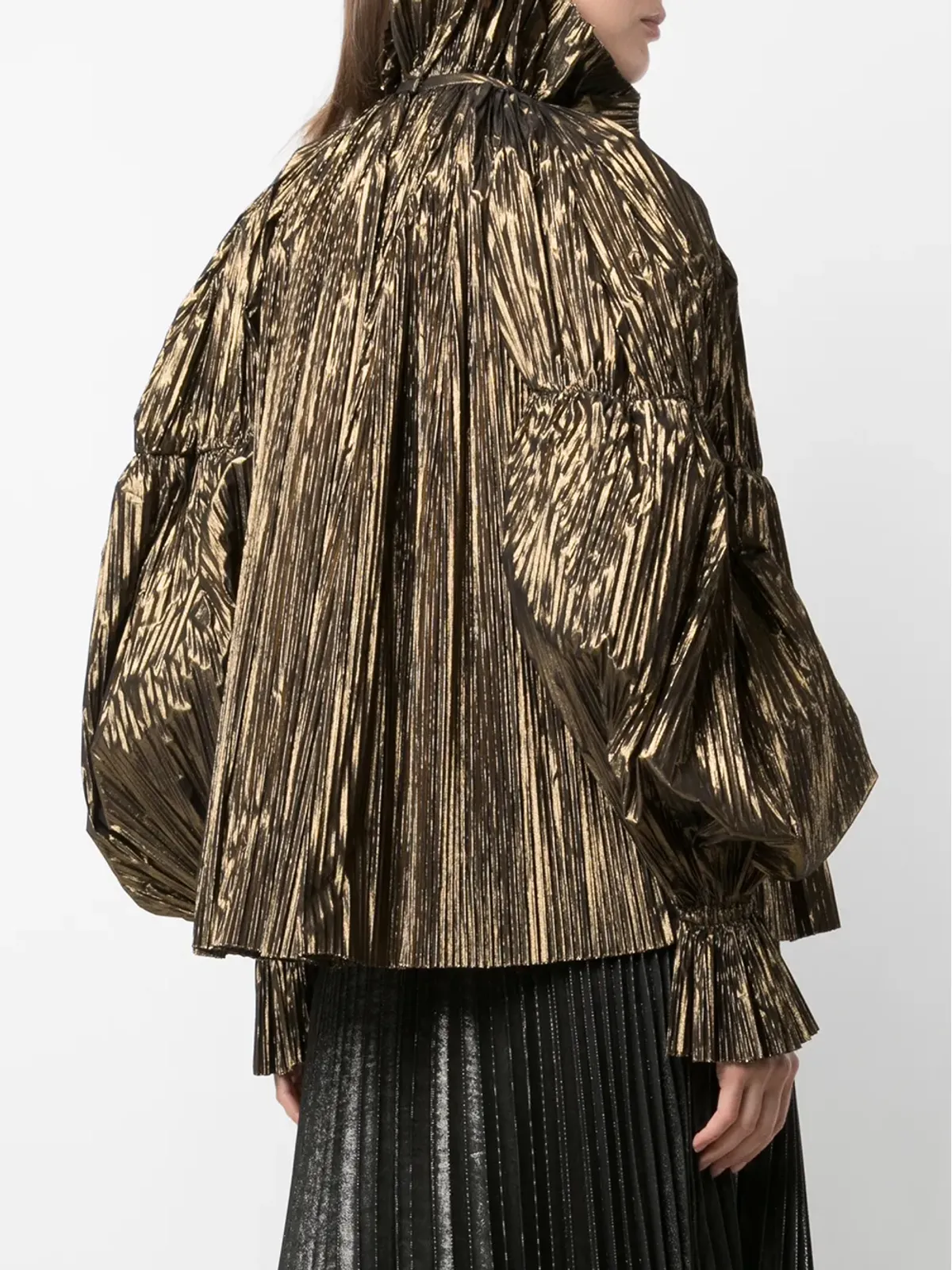 Dolce & Gabbana Pre-Owned クリスタル装飾プリーツ ブラウス - ゴールド - 画像4