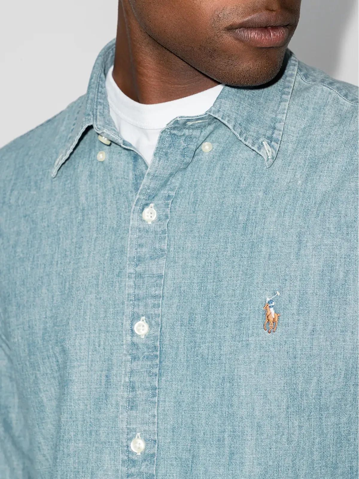 Polo Ralph Lauren ポロポニー チャンブレイ シャツ - 画像4