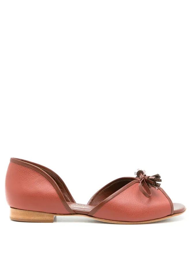 Sarah Chofakian Sarah Chofakian レザー ノルウェー バレリーナシューズ - Brownの商品画像