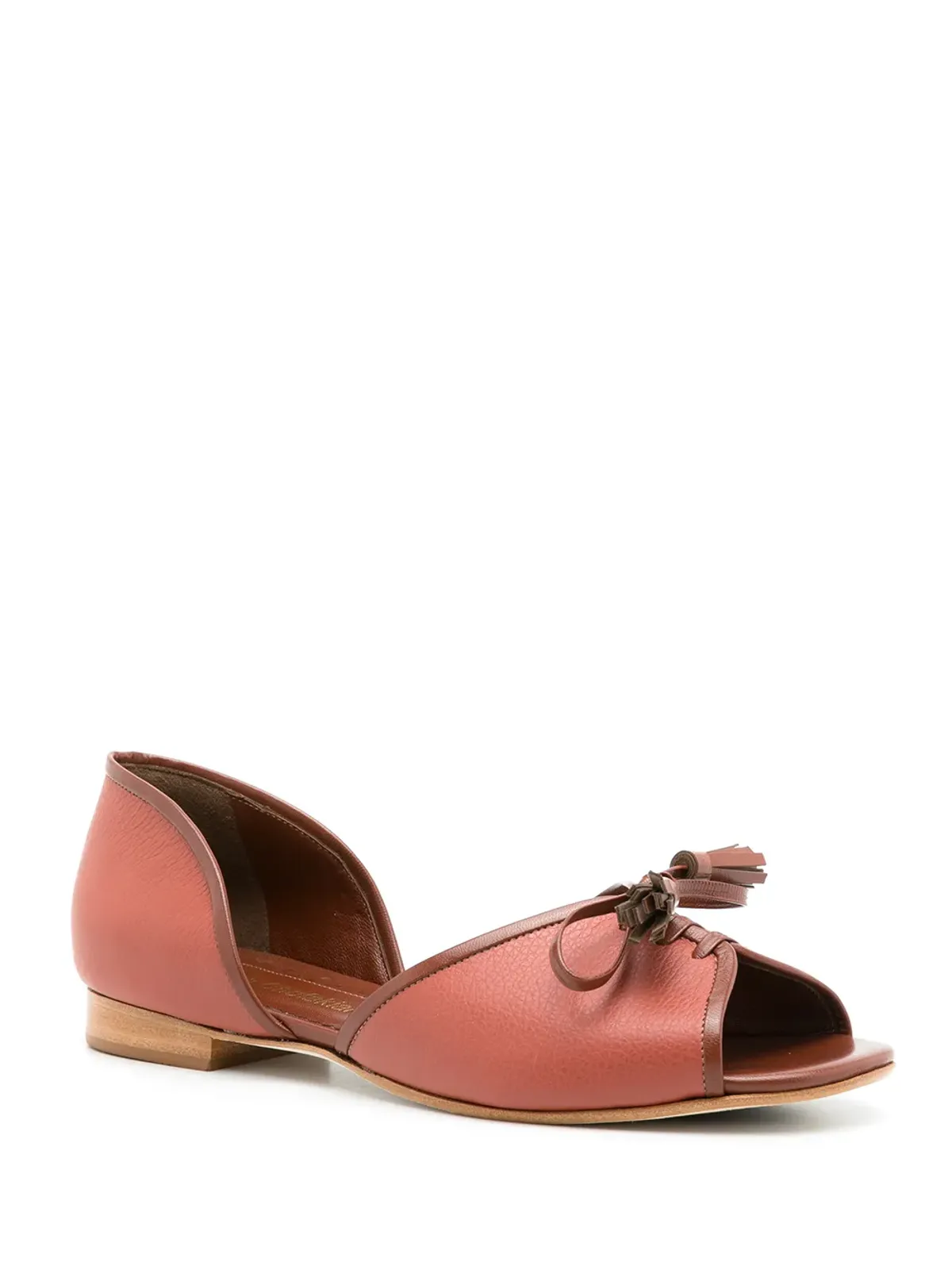 Sarah Chofakian レザー ノルウェー バレリーナシューズ - Brown - 画像2