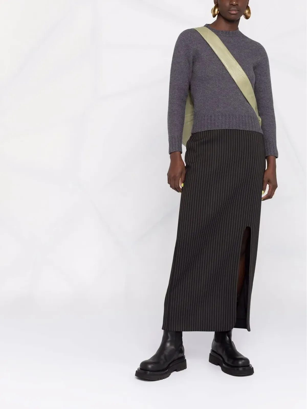 Jil Sander ウール長袖ニットセーター - 画像2