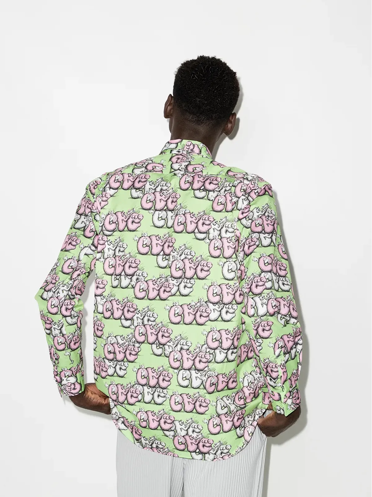 Comme Des Garçons Shirt KAWS グラフィックプリントシャツ - 画像3