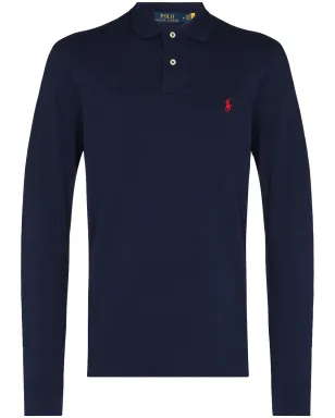 Polo Ralph Lauren Polo Pony ロングスリーブ ポロシャツ - ブルー - サムネイル1