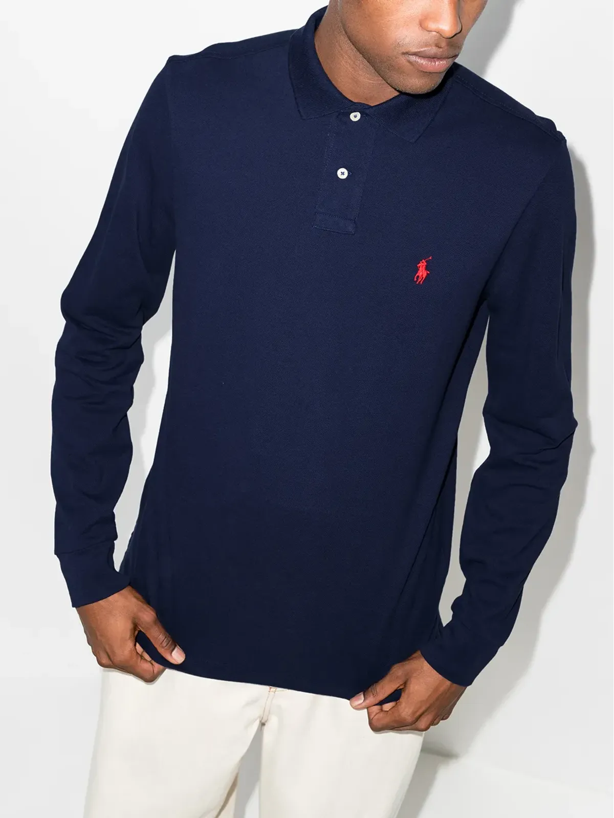 Polo Ralph Lauren Polo Pony ロングスリーブ ポロシャツ - ブルー - 画像2