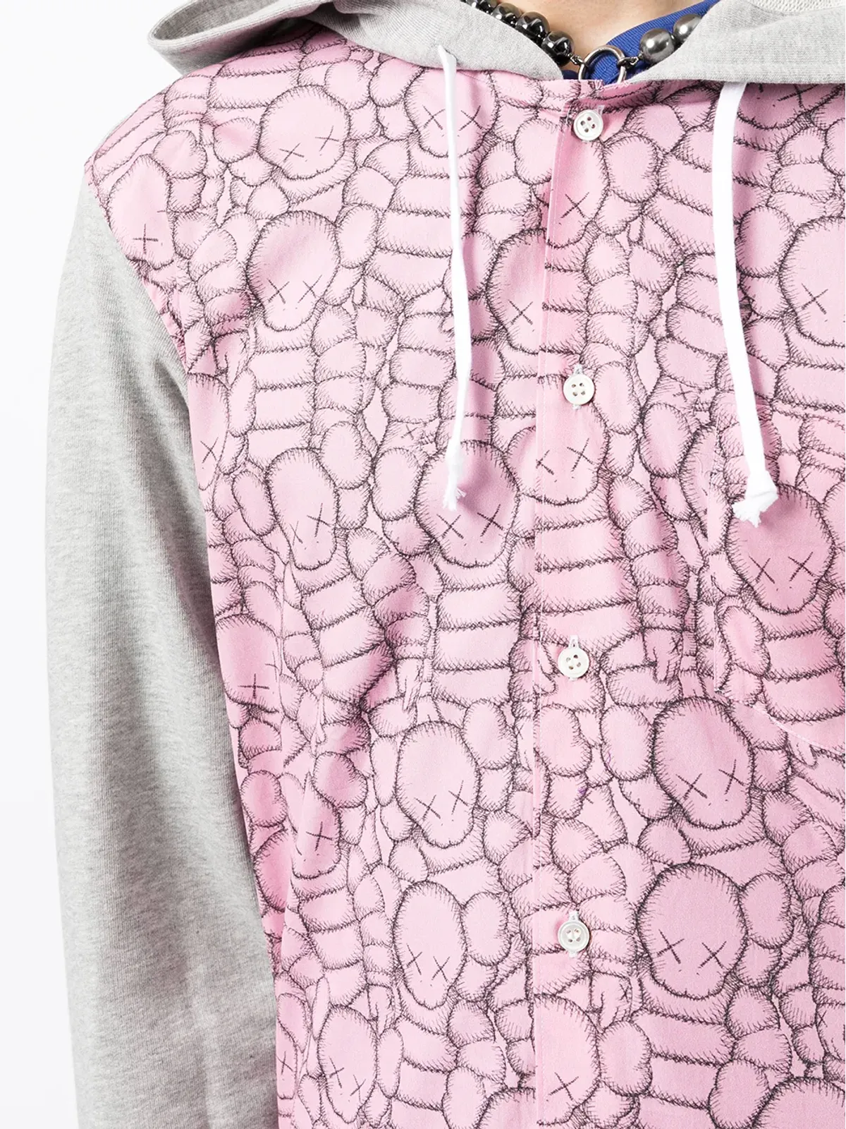 Comme Des Garçons Shirt カラー・ブロック コットン フーディー - 画像5