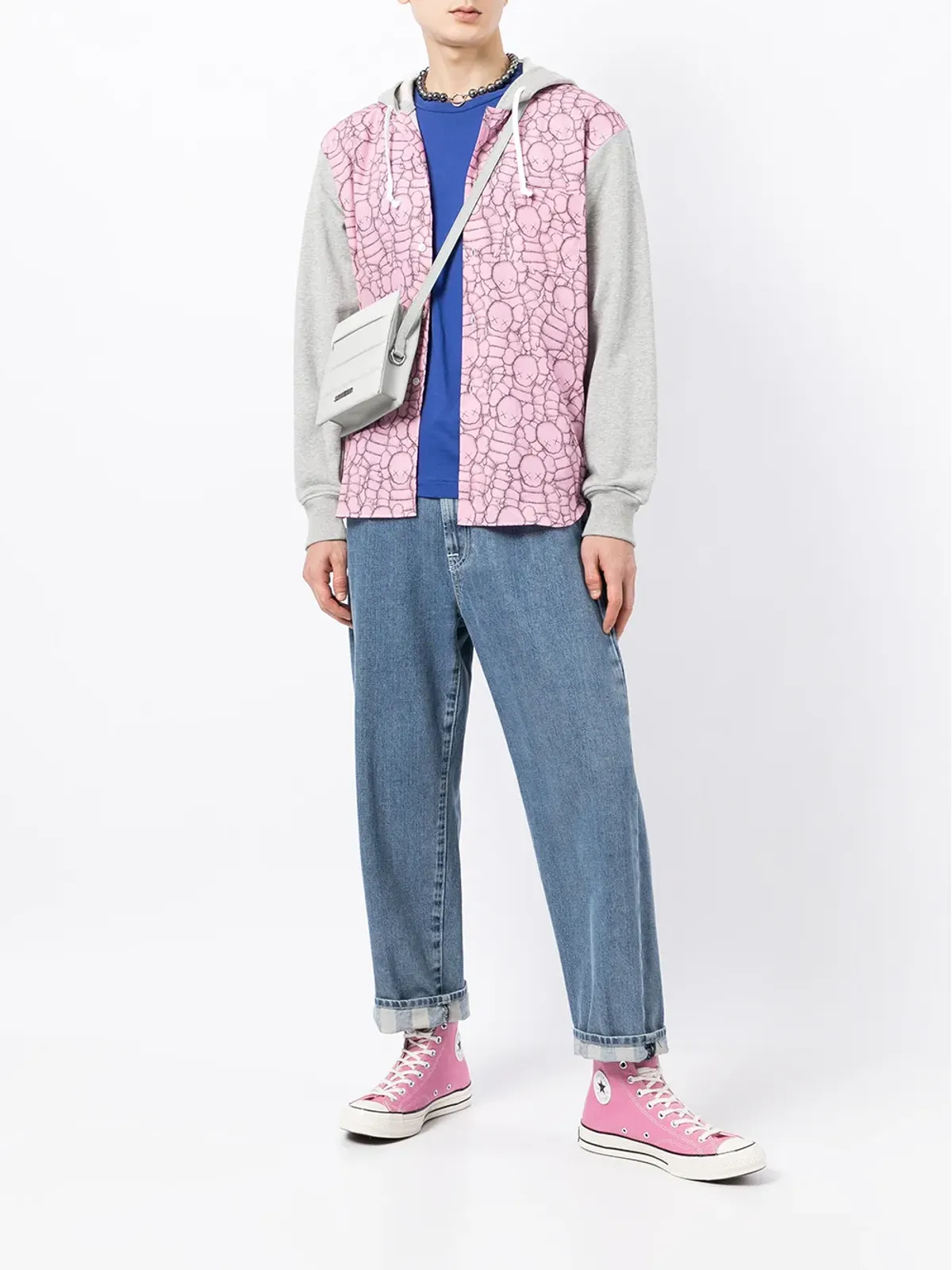 Comme Des Garçons Shirt カラー・ブロック コットン フーディー - 画像2