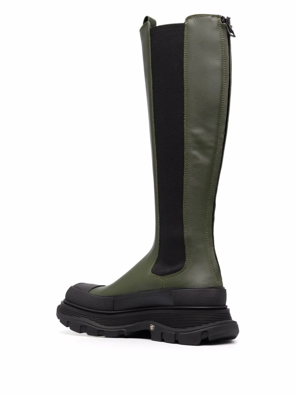 Alexander McQueen トレッドスリック レザー ミッドカーフブーツ - 画像3