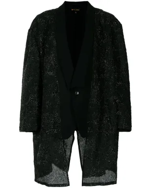 Comme Des Garçons ミディ丈 シングルブレストブレザー ブラック - サムネイル1