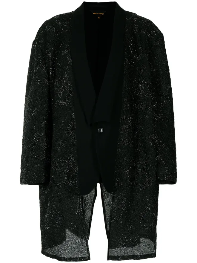 Comme des Garçons Comme Des Garçons ミディ丈 シングルブレストブレザー ブラックの商品画像