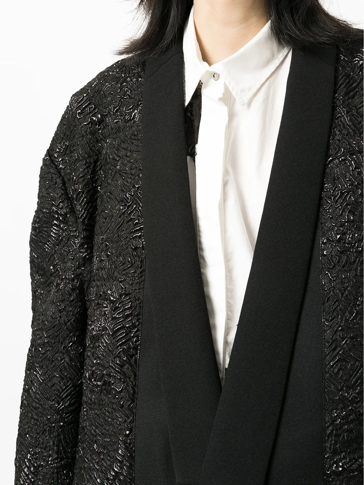 Comme Des Garçons ミディ丈 シングルブレストブレザー ブラック - 画像5
