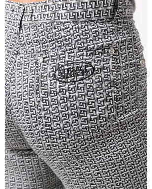 Versace Pre-Owned 1990年代 グレカ柄 クロップドパンツ（ブラック） - サムネイル5