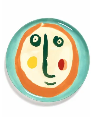 Serax Feast Face abstract-print serving plate - Blue - サムネイル1