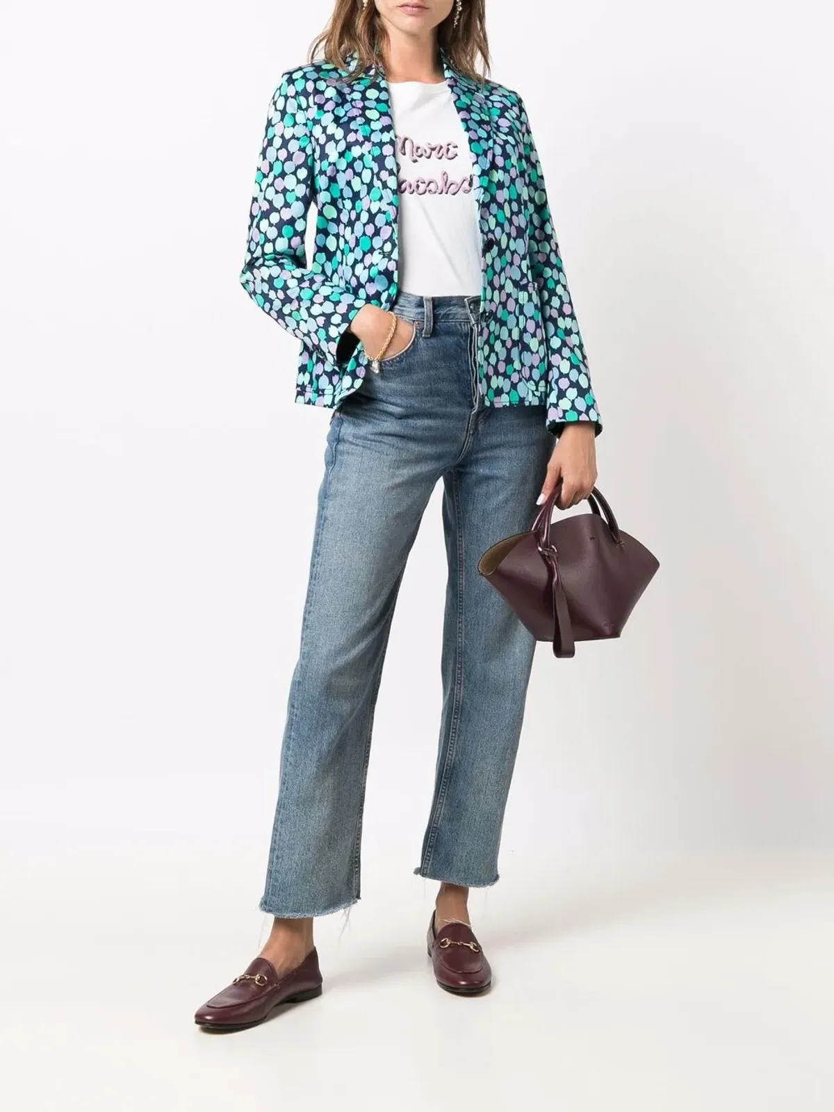 Celine Pre-Owned 1980年製 ペタルプリント ブレザー - 画像2