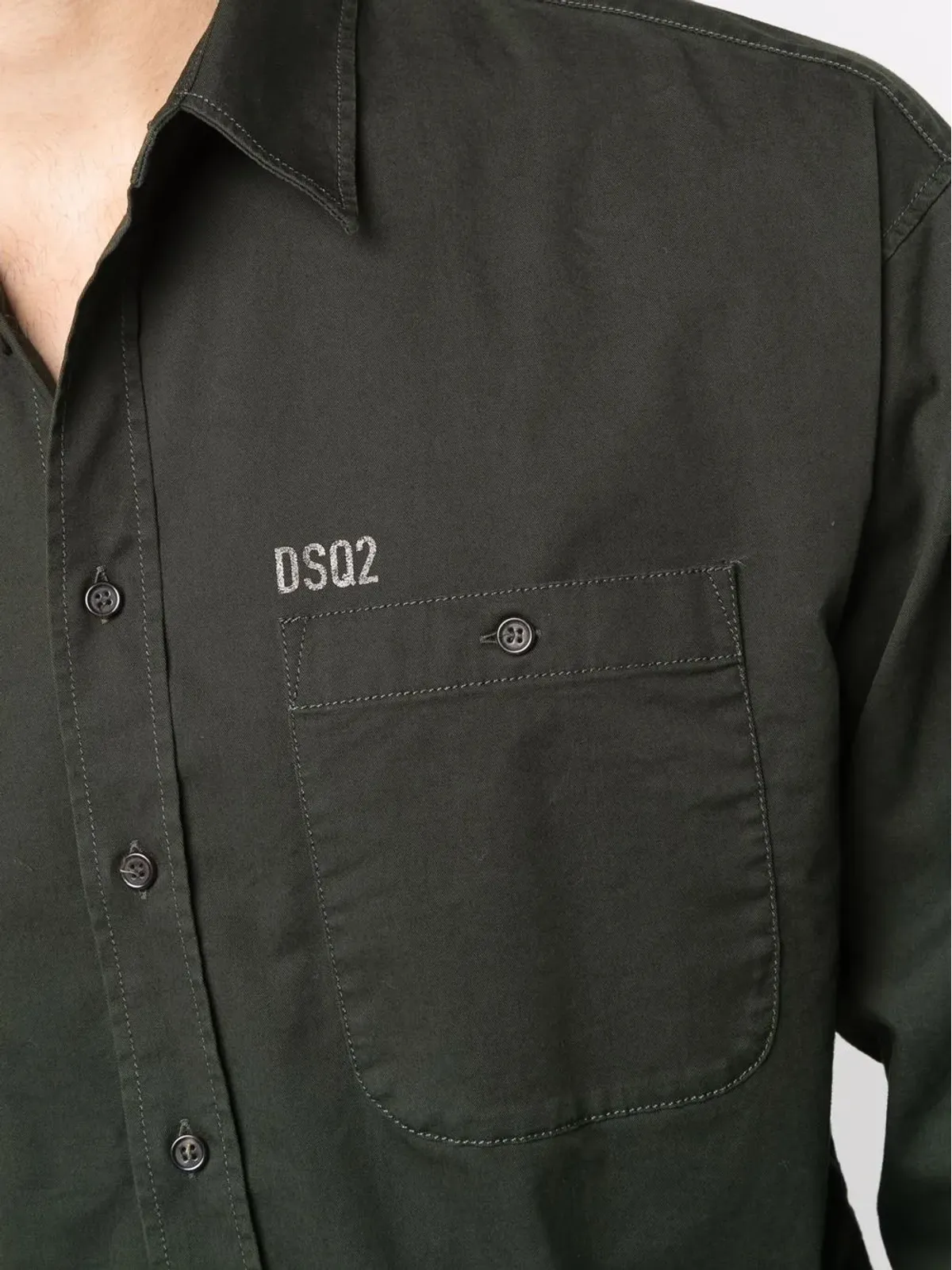 DSQUARED2 ロゴプリント胸ポケットシャツ - 画像5