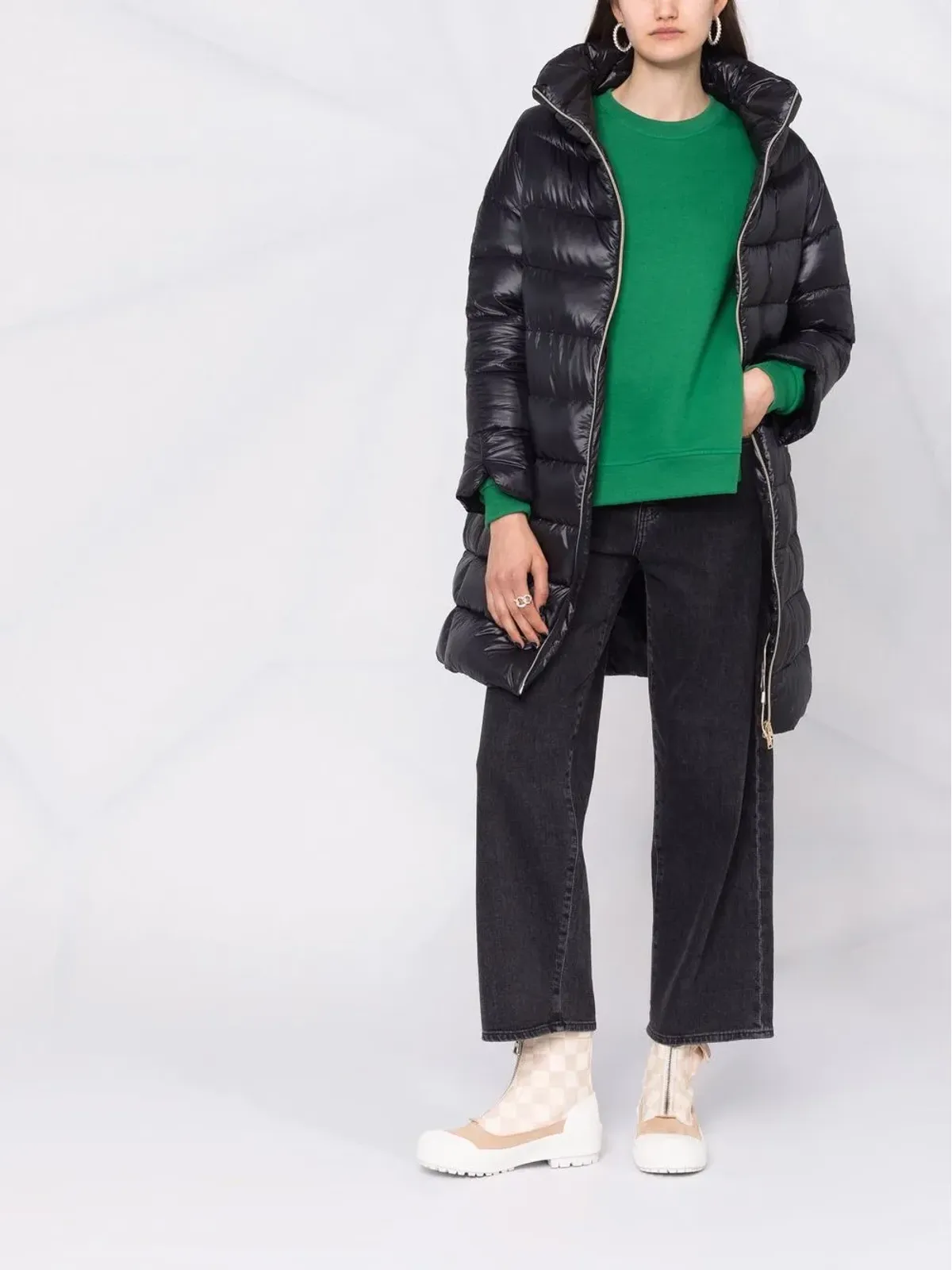 Herno パディッドジップアップコート - 画像2
