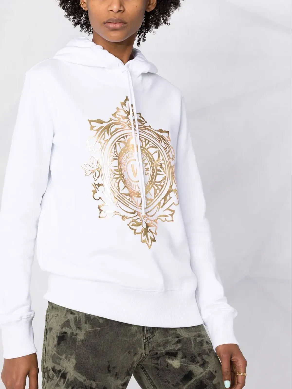 Versace Jeans Couture V-Emblem コットン フーディ - 画像5