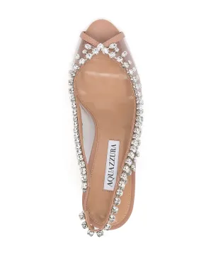 Aquazzura Temptation Crystal 75mm スリングバックパンプス - サムネイル4