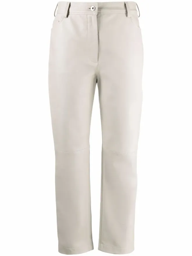 Stella McCartney Stella McCartney Hailey cropped trousers - Neutralsの商品画像