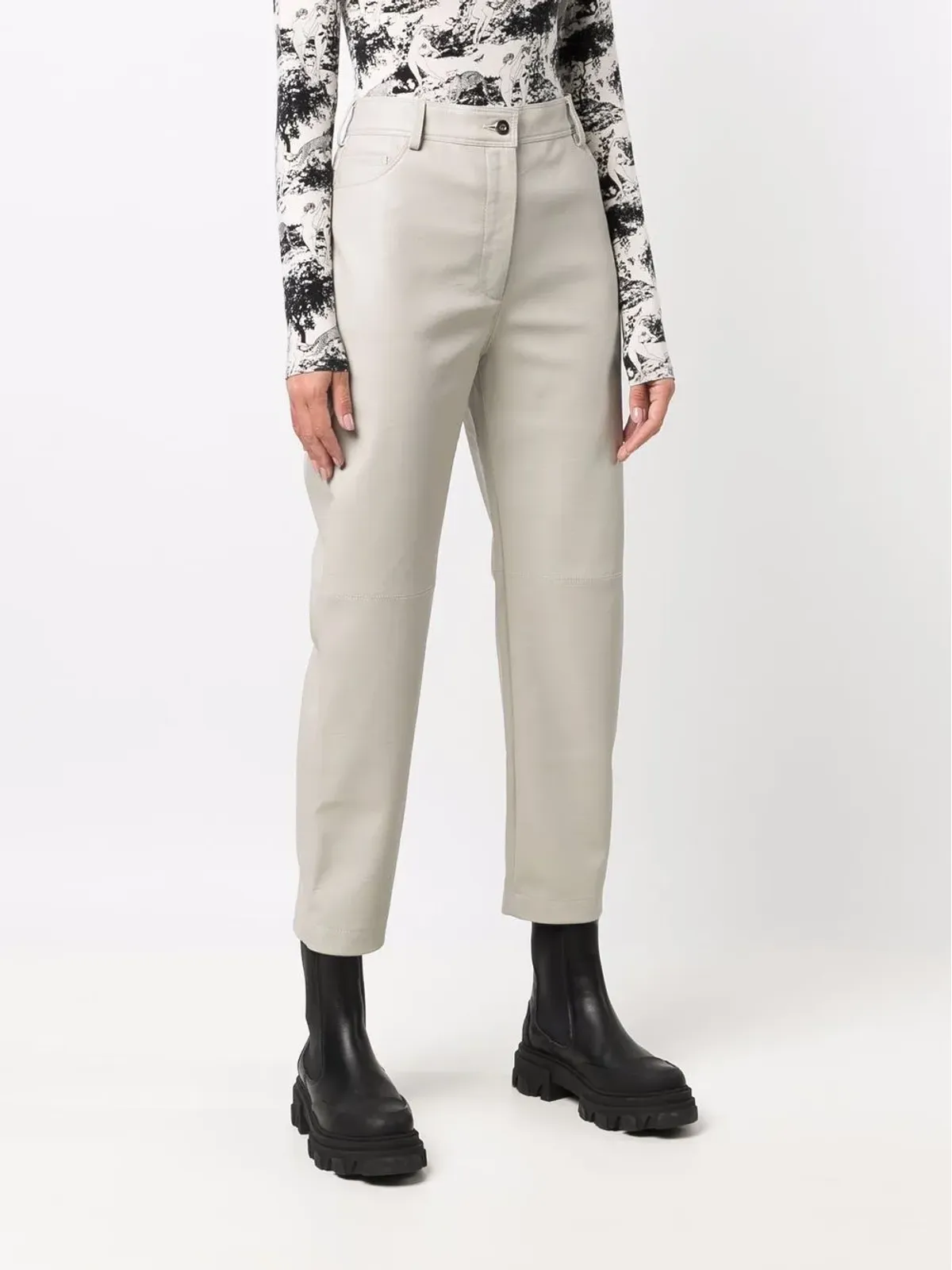 Stella McCartney Hailey cropped trousers - Neutrals - 画像3