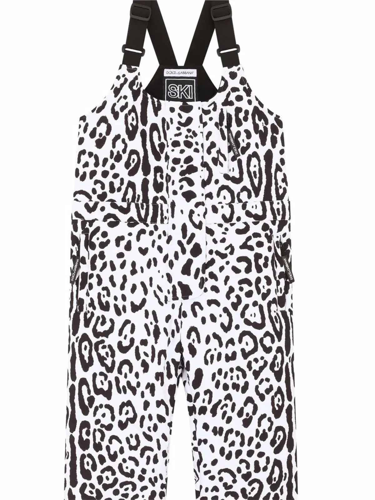 Dolce & Gabbana Kids ヒョウ柄スノーパンツ ブラック - 画像3