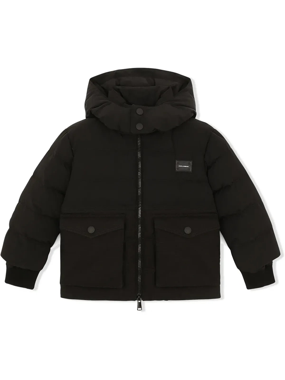 Dolce & Gabbana Kids フード付きダウンジャケット - 画像1