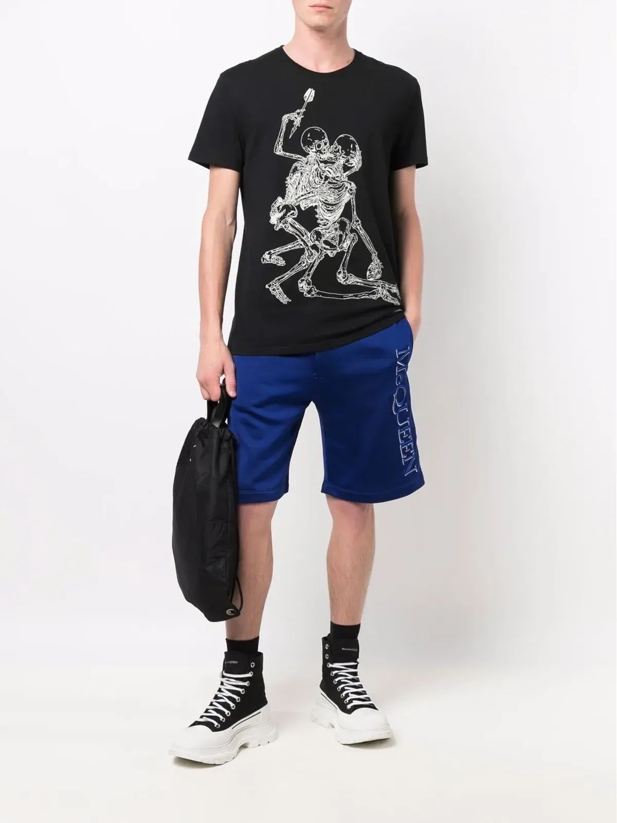 Alexander McQueen ロゴ刺繍トラックショーツ - 画像2