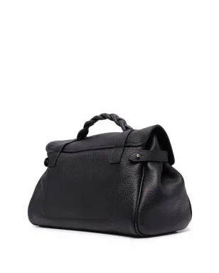 Mulberry Alexa 編み込みハンドル バックル トートバッグ（ブラック） - サムネイル3