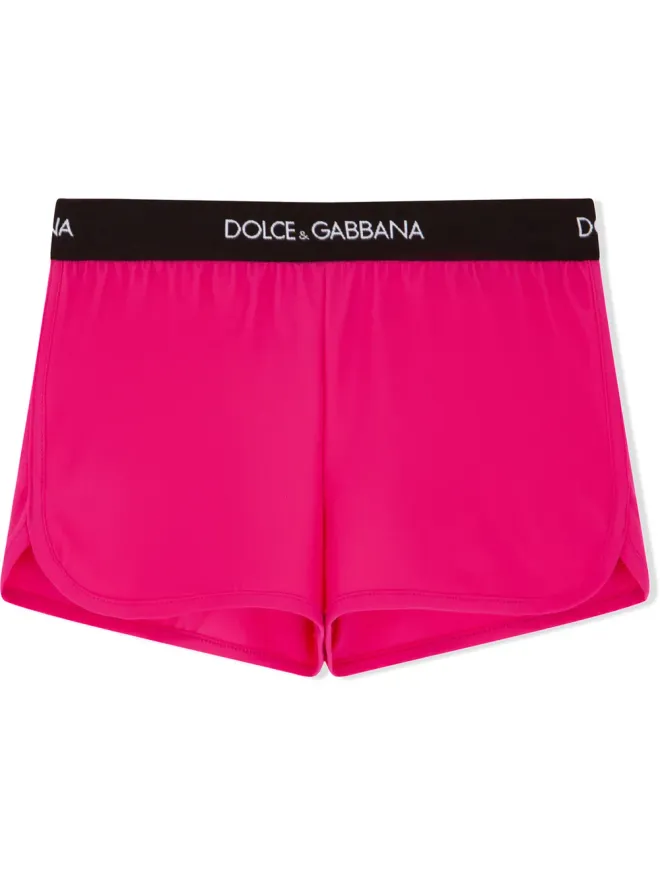 Dolce & Gabbana Kids Dolce & Gabbana Kids ロゴウエストバンドショーツの商品画像